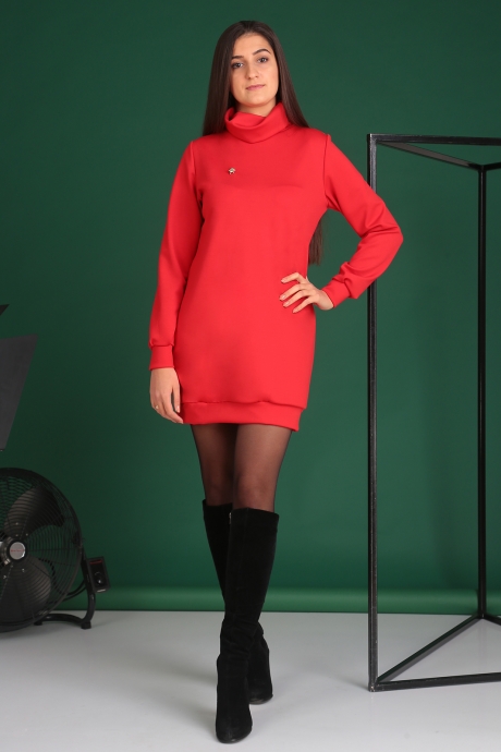 Платье Celentano 1824 красный размер 46-54 #1