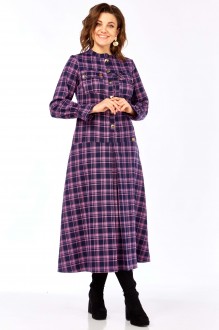 Платье Celentano 5074 фиолетовая клетка