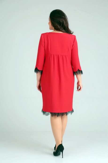 Платье Roksalina 1352 красный размер 50-54 #3