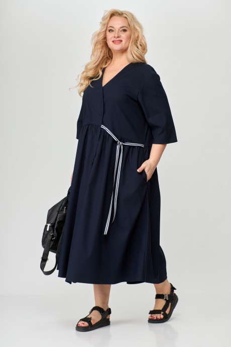 Платье Avenue Fashion 0116 темно-синий размер 50-72 #1