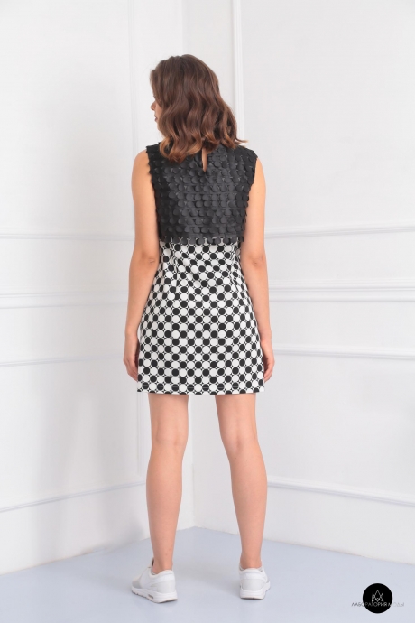 Платье LM К2018 чёрно-белый размер 42-48 #6