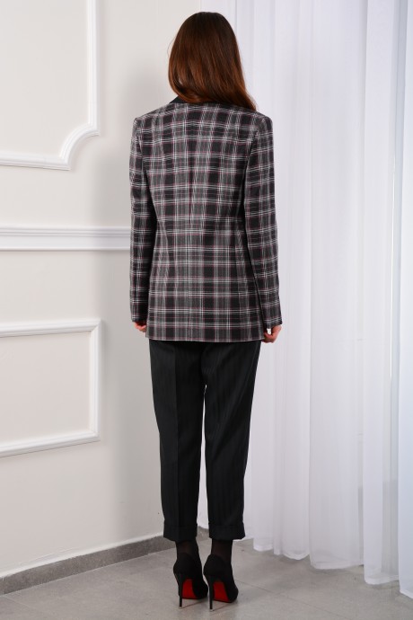 Жакет (пиджак) LM 530 -1 черный/серый/розовый размер 40-54 #9