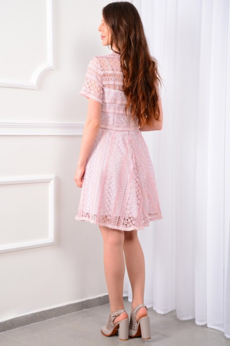 Вечернее платье LM KR 03 розовый размер 40-50 #5