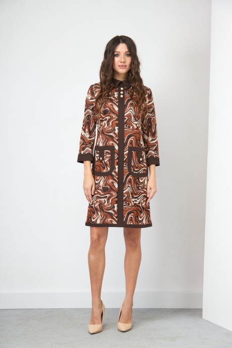 Платье Ларс Стиль 644/2 коричневый размер 44-50 #2