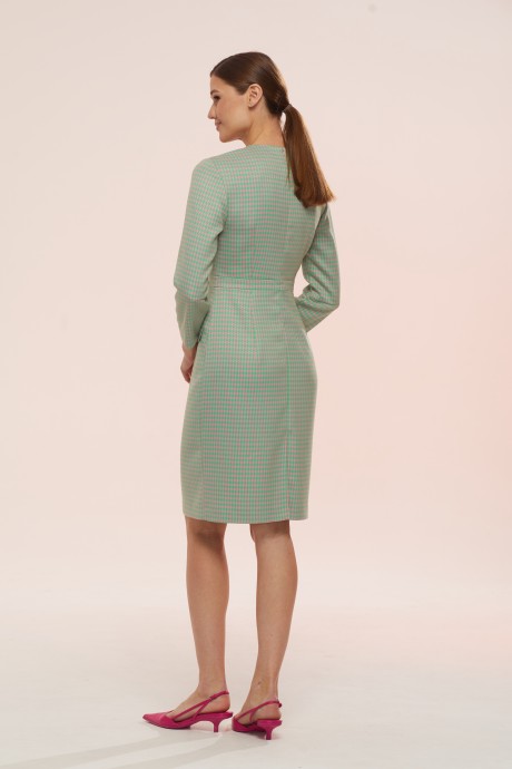 Платье Ларс Стиль 756 розово-зеленая лапка размер 44-50 #4