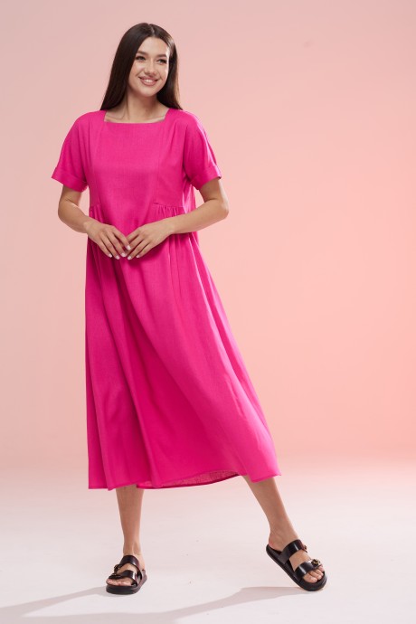 Платье Ларс Стиль 771 насыщенный розовый размер 44-52 #3