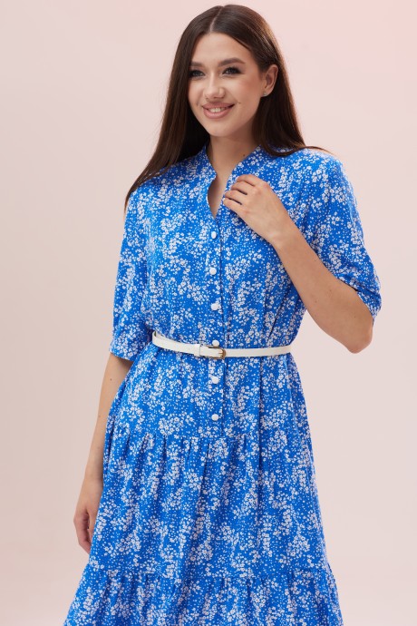 Платье Ларс Стиль 785 бело-синий, принт размер 44-52 #2