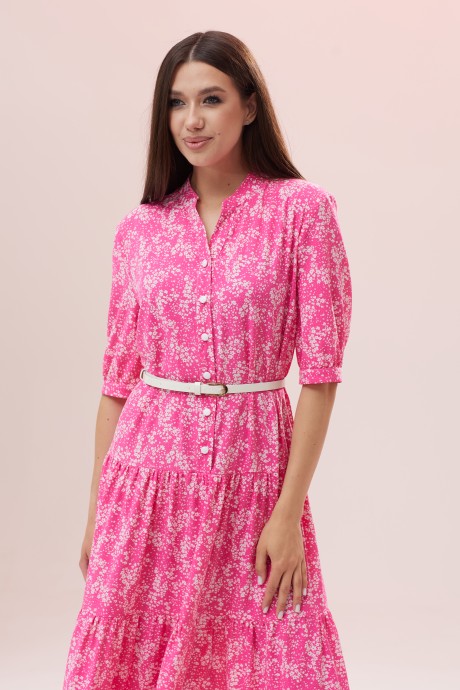 Платье Ларс Стиль 785.1 розово-белый, принт размер 44-52 #2