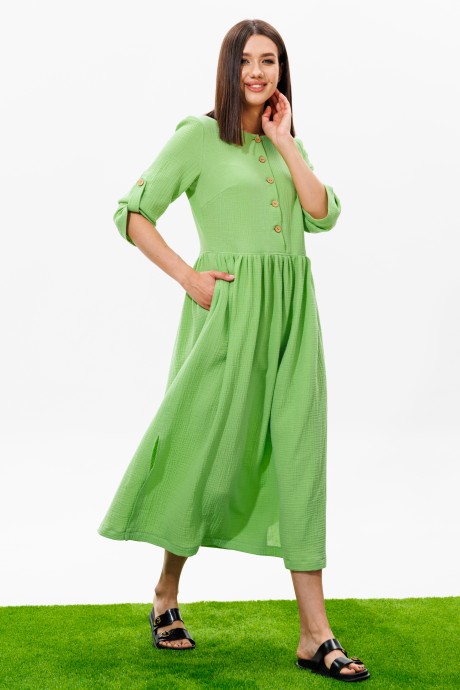 Платье Ларс Стиль 908/1 нефритовый лайм размер 44-54 #2