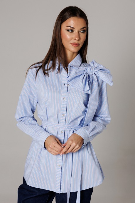 Блузка Ларс Стиль 1181 голубой размер 44-54 #2