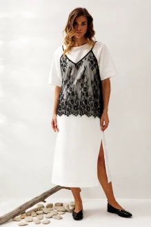 Платье Ларс Стиль 1219 черно-белое