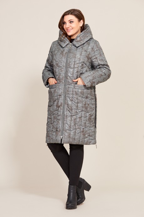 Пальто Магия стиля 2256 серый размер 52-62 #1