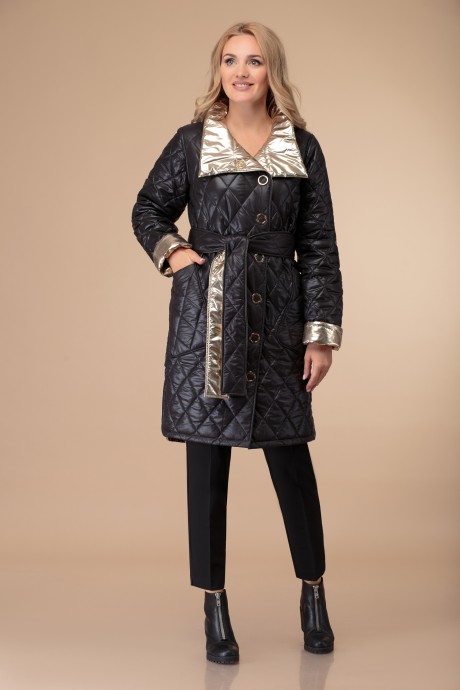 Пальто Svetlana-Style 1458 чёрный+золото размер 48-56 #1