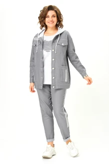Брючный костюм Svetlana-Style 1569 тройка серый