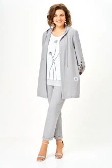 Брючный костюм Svetlana-Style 1527 тройка серый