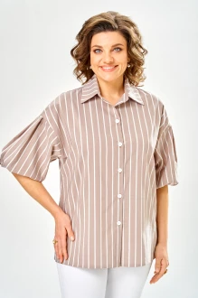 Рубашка Svetlana-Style 2130 какао, полоска