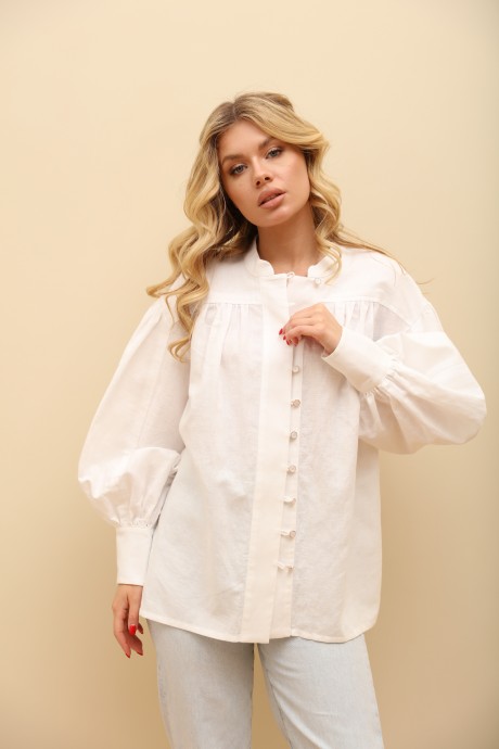 Блузка LM.Wear БЕ 1691 белый размер 42-52 #3