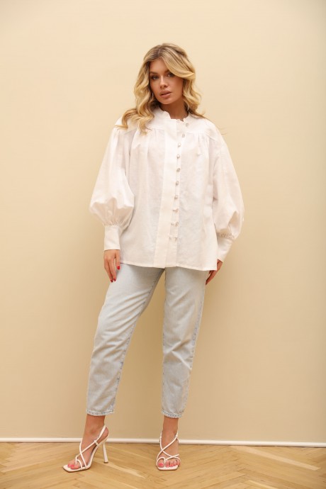 Блузка LM.Wear БЕ 1691 белый размер 42-52 #5