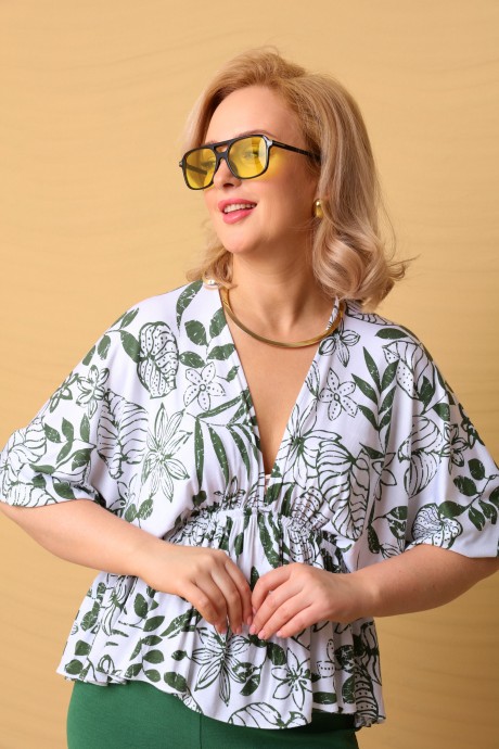 Костюм/комплект LM.Wear К8148 двойка зеленый, белый размер 44-60 #4