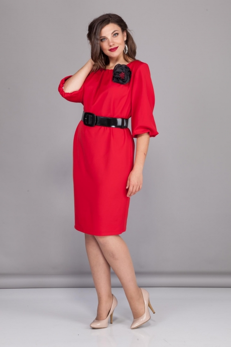 Вечернее платье Багряница 1801 красный размер 46-54 #1