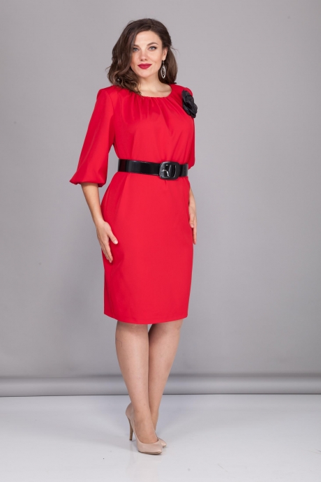 Вечернее платье Багряница 1801 красный размер 46-54 #3