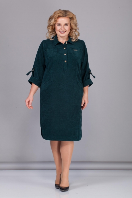 Платье Багряница 2120 тёмно-зелёный размер 52-62 #3
