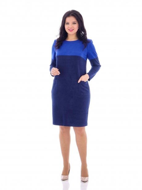 Платье Багряница 2083 синий размер 48-54 #1