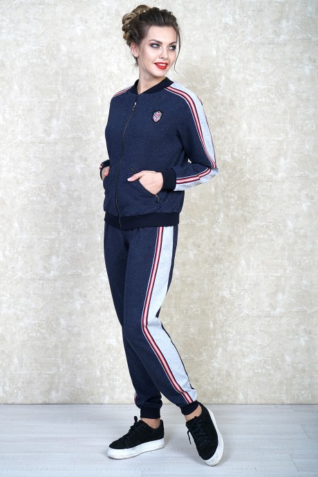 Спортивный костюм Багряница 2164 тёмно-синий/светло-серый размер 44-50 #4