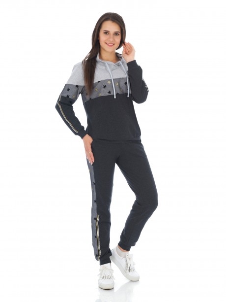 Спортивный костюм Багряница 2157 светло-серый/ тёмно-серый размер 44-50 #1