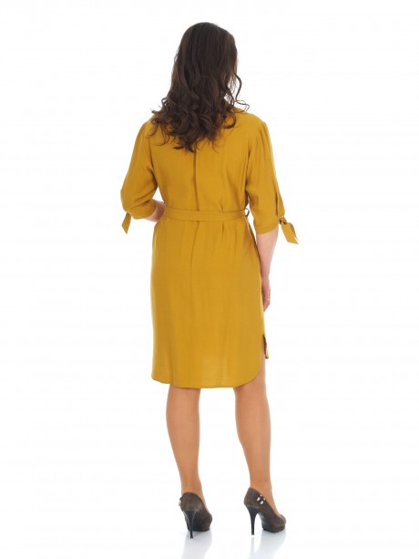 Платье Багряница 2147 горчичный размер 52-58 #3