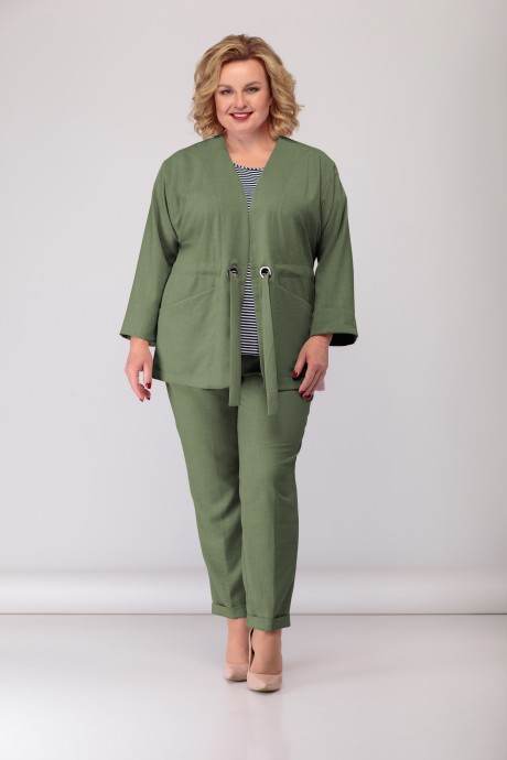 Жакет (пиджак) Багряница 5016 -1 зелёный размер 46-60 #1
