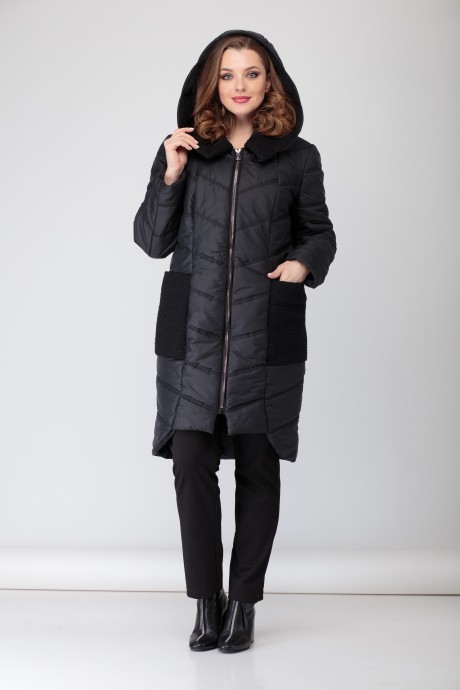 Пальто Багряница 3058 черный размер 54-60 #1