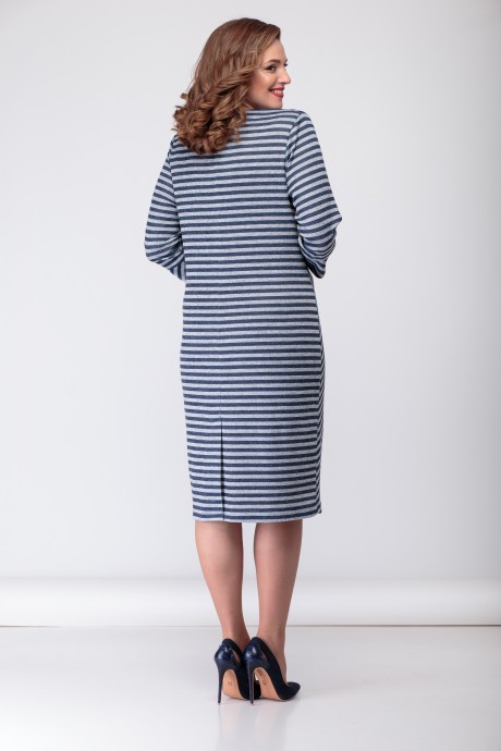 Платье Багряница 1881 серый/синий размер 52-58 #4