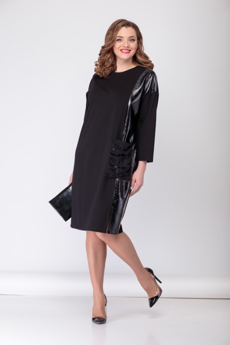 Вечернее платье Багряница 5023 черный размер 54-64 #1