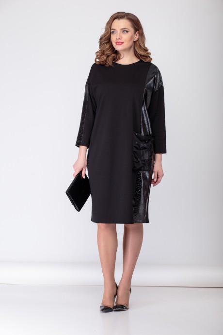 Вечернее платье Багряница 5023 черный размер 54-64 #6
