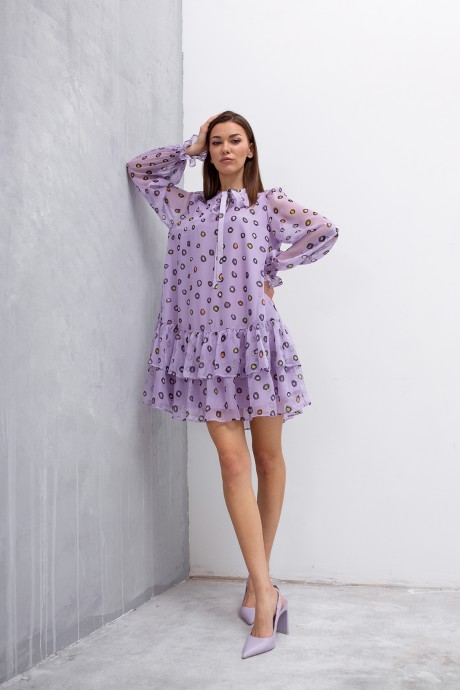 Платье Buter 2566 лиловый размер 42-50 #2