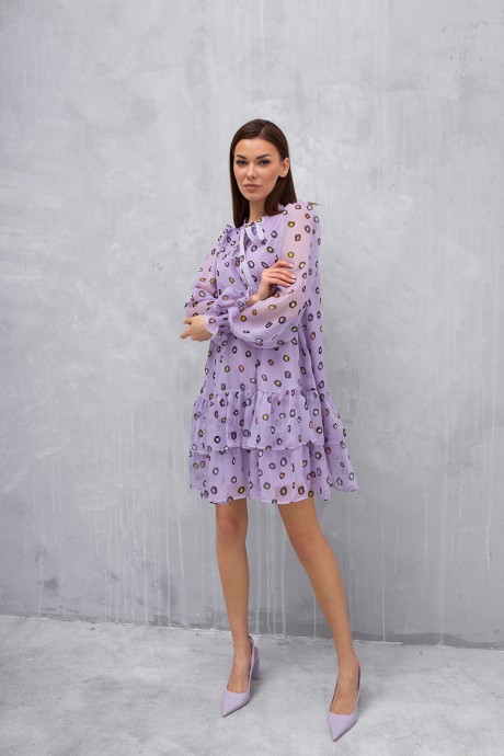Платье Buter 2566 лиловый размер 42-50 #4
