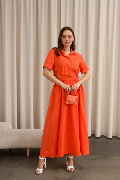 Платье Buter 2397 оранжевый размер 42-48 #1