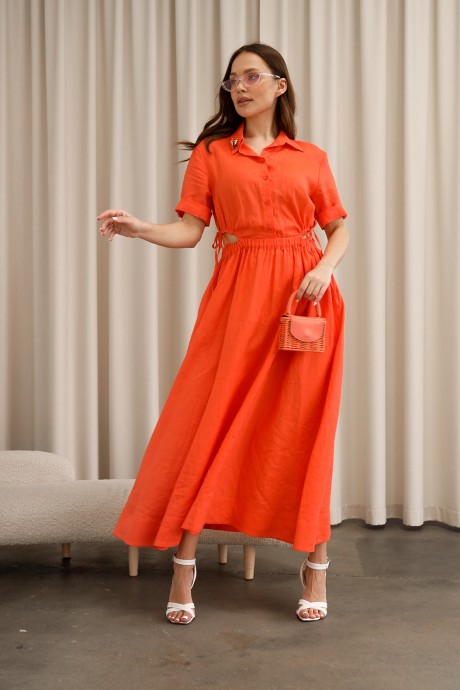 Платье Buter 2397 оранжевый размер 42-48 #2