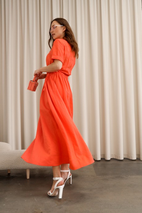 Платье Buter 2397 оранжевый размер 42-48 #3