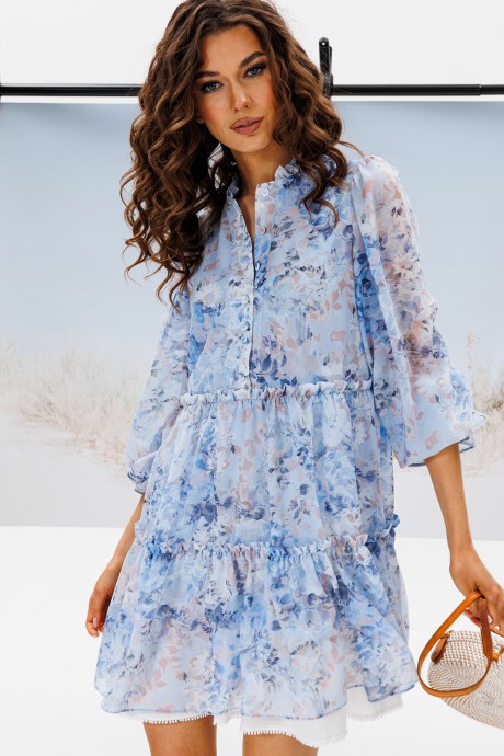 Платье Buter 2835 голубой размер 42-48 #4