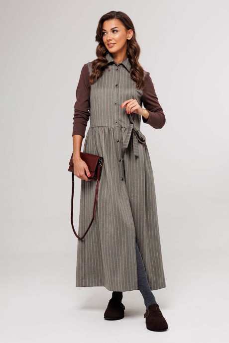 Платье Buter 3160 светло-серый размер 42-54 #3