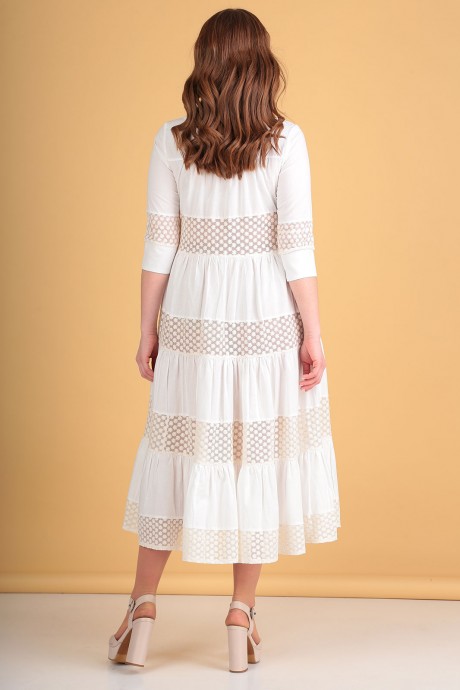Платье FloVia 4027 белый с кремовым размер 44-48 #3