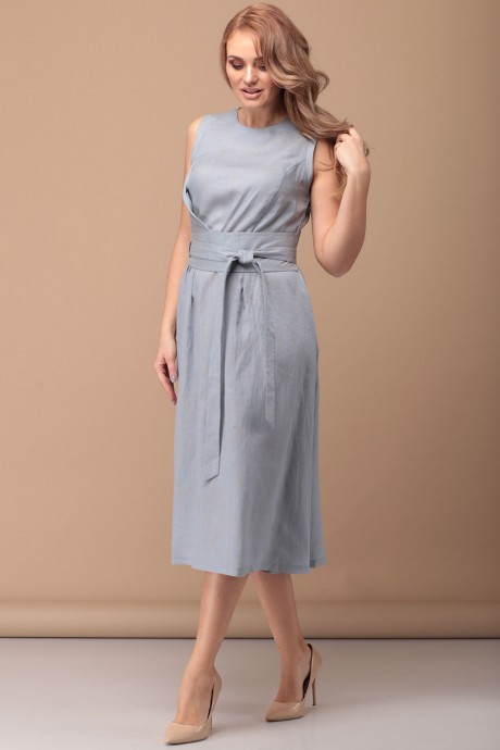 Платье FloVia 4026 серо-голубой размер 44-50 #3