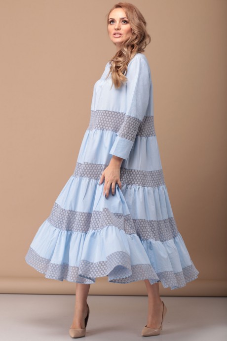 Платье FloVia 4027 голубой размер 48-52 #3