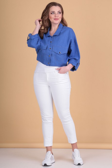 Жакет (пиджак) FloVia 5002 ярко-голубой размер 44-50 #2