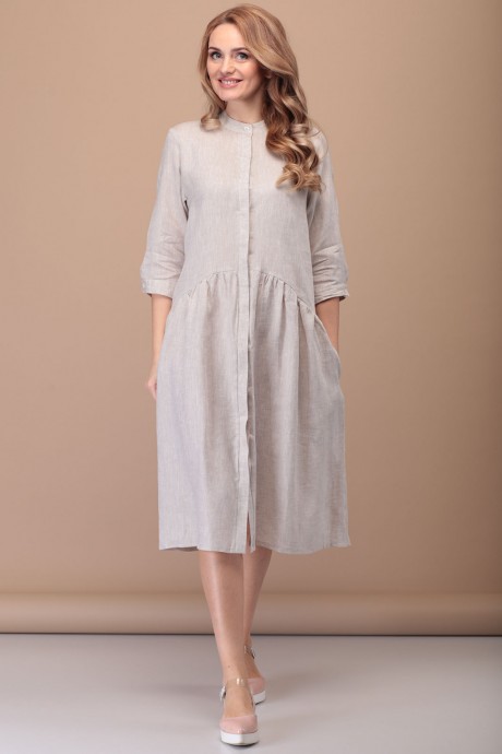 Платье FloVia 4035 бежевый размер 46-50 #1