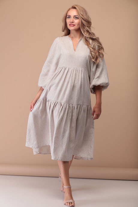 Платье FloVia 4044 бежевый размер 42-56 #2