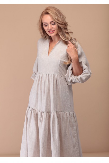 Платье FloVia 4044 бежевый размер 42-56 #5