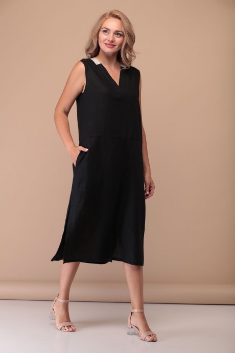 Платье FloVia 4045 черный размер 42-56 #1